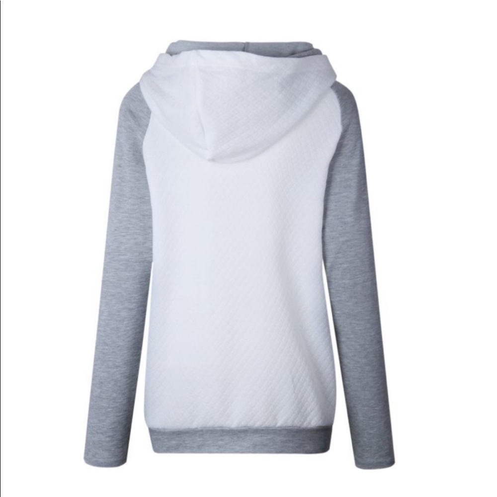 CHARLY WHITE GRAY DOUBLE - HOODIE PULLOVER - Picture 5 of 5